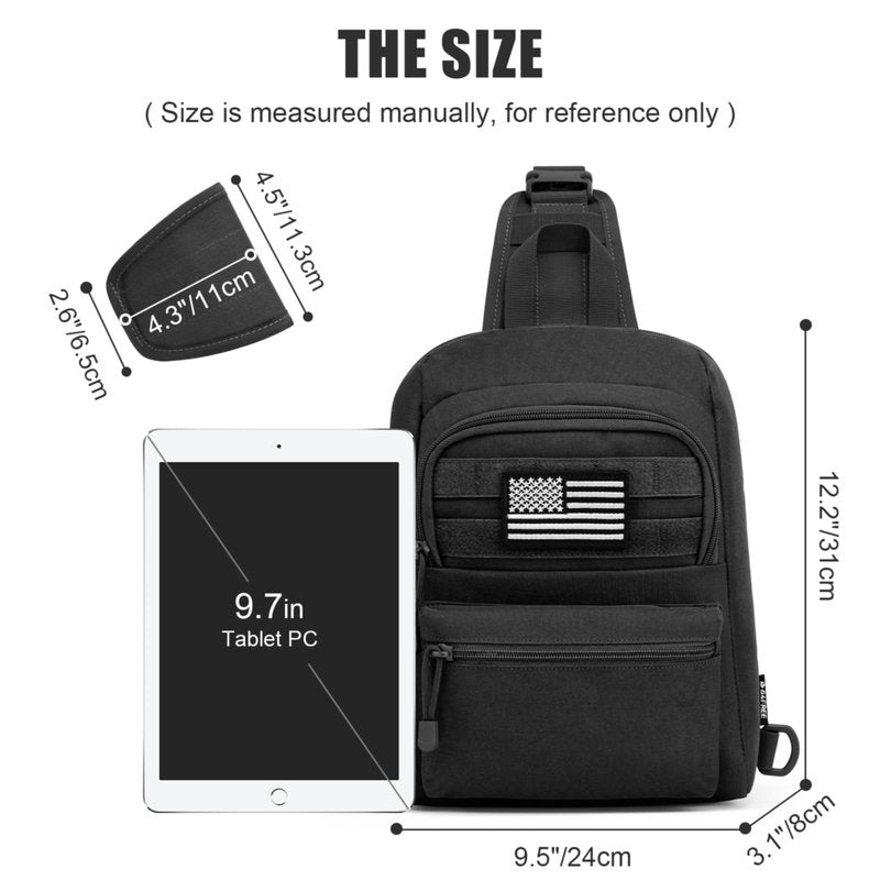 G4Free Tactical Sling Bag Backpack EDC Concealed Carry Bag Small Crossbody Shoulder Chest Pack