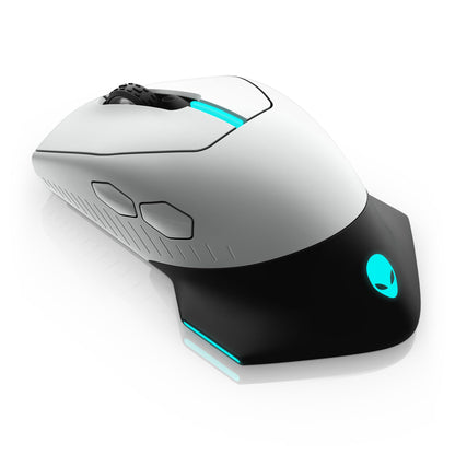 Alienware Wired/Wireless Gaming Mouse AW610M - 16000 DPI Optical Sensor, 350 Hour Rechargeable Battery, 7 Buttons, 3-ZONE 16.8m AlienFX RGB Lighting, Ergonomic - Dark Side of the Moon