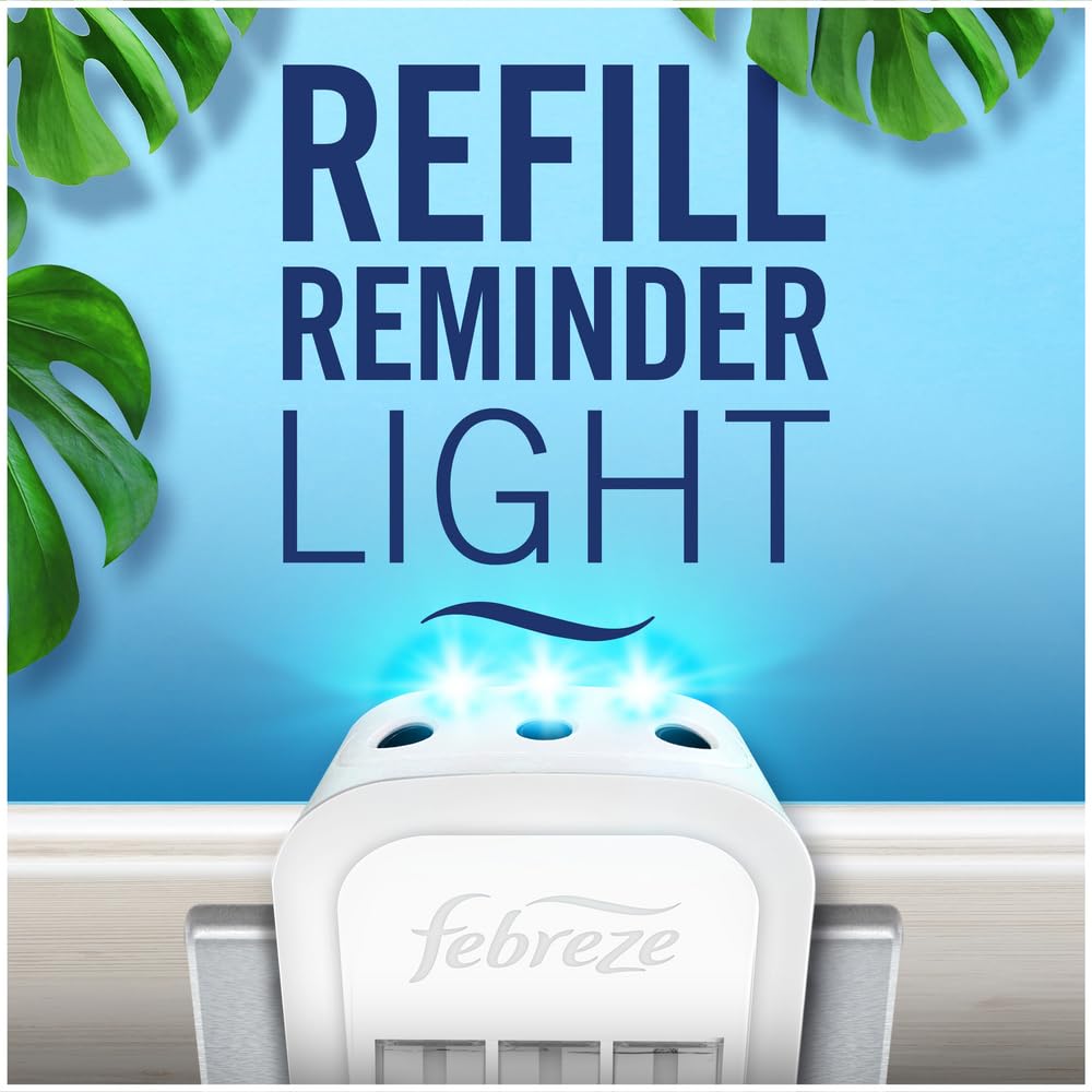 Febreze 3Volution Plug-In Air Freshener Refill, Exotic Bloom, Pack of 7 (20ML x 7), Odour Fighter & Bathroom Freshener