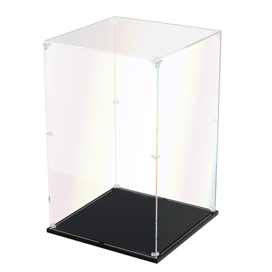 Clear Acrylic Display Case, Self-Assemble Showcase for Collectibles, Action Figures, Dolls- Alternative Glass Box for Commemorative Gifts (10x10x15.7inch, 25x25x40 cm)
