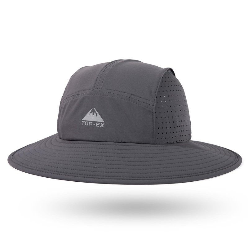 TOP-EX Breathable Sun Hats for Men Waterproof Brim Bucket UPF50+ UV Protection Boonie Beach Fishing Hiking Golf Packable Gifts Big Head Large XXL XL Dark Grey