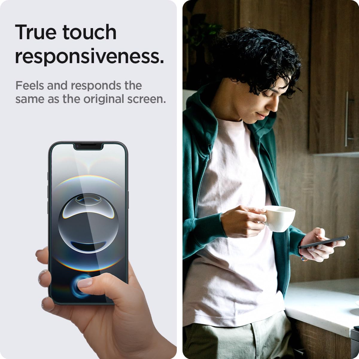 Spigen Tempered Glass Screen Protector [GlasTR EZ FIT] designed for iPhone 14 Pro Max [Case Friendly] - Sensor Protection / 2 Pack