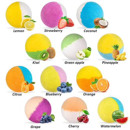 Bath Bombs for Kids with Surprise Inside - 12Pcs Kids Bubble Bath Fizzies with Sea Animal Toys, Gentle Safe for Skin Moisturize. Birthday Christmas Gifts for Boys Girls