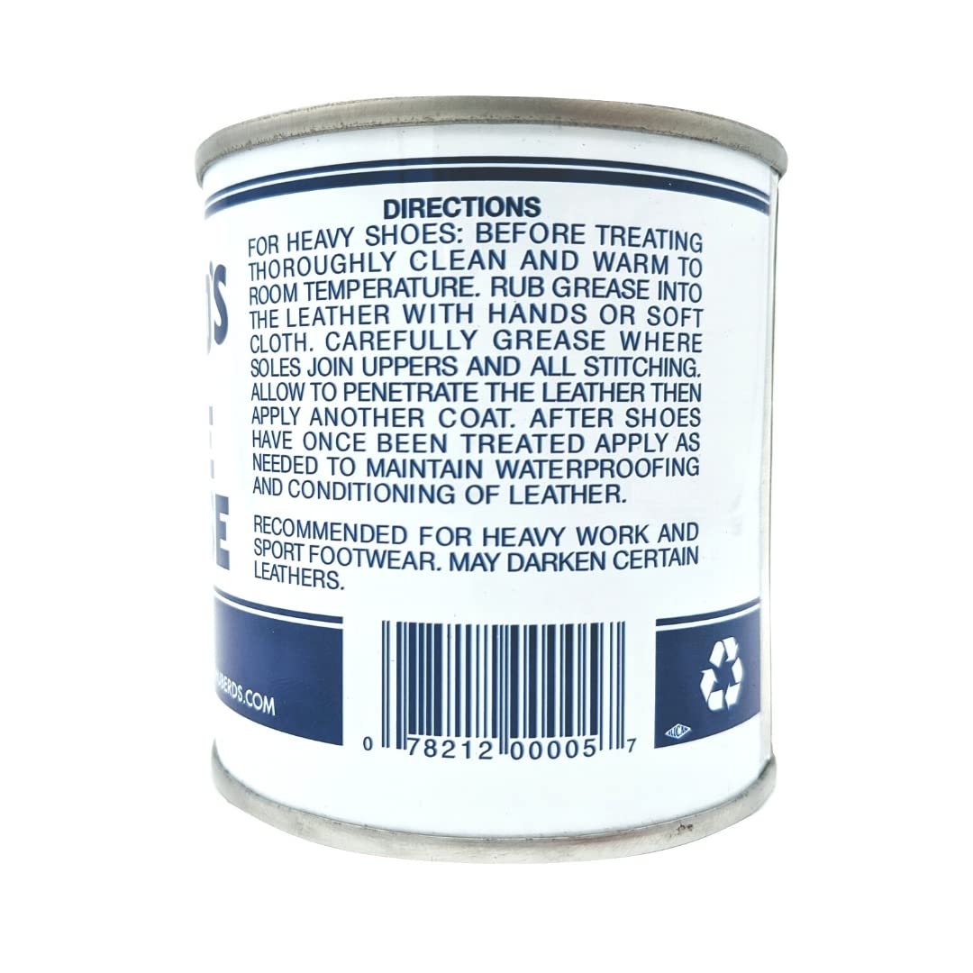 Huberd’s Shoe Grease (7.5oz) - Leather conditioner and waterproofer since 1921. Waterproofs, softens and conditions boots, shoes, bags, belts, jackets, car seats, gloves, furniture, saddles and tack.