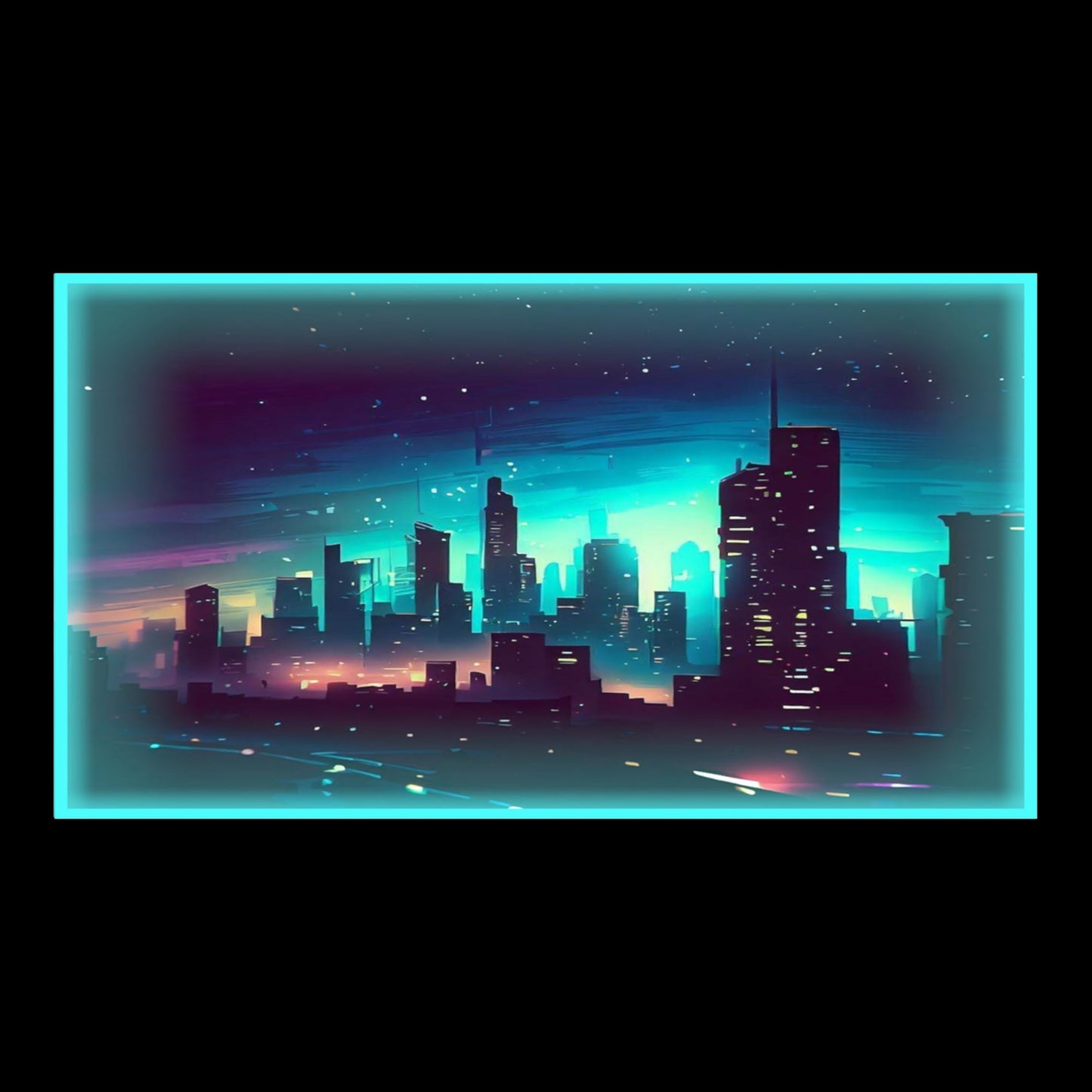 DEALZOOM Gaming Rug RGB LED Light (3x5 Skyline) - Bedroom Gamer Rug Floor Mat Gaming Decor - Kids Room Rug Anti Slip Mat for Gamer Chair – Play Game Room Décor for Teen, Boys, Kids