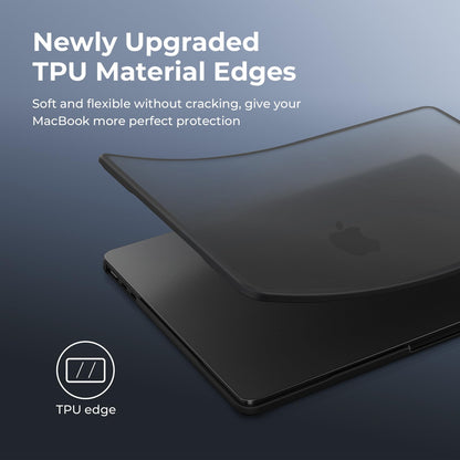 BlueSwan Case compatible for 2021-2024 MacBook Pro 16 inch M4 A3403 A3186 M3 A2991 M2 A2780 M1 A2485 Pro/Max with Touch ID, TPU Frame + Ultra-thin PC Matte Protective Cover, Frosted Black