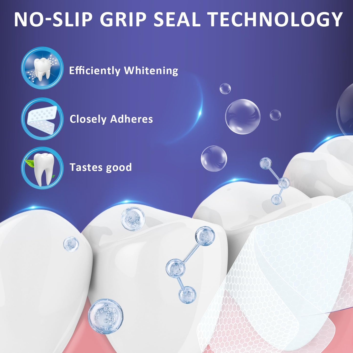 MySmile Teeth Whitening Strips 14 Treatments, Non-Sensitive Formula, Non-Slip 28 Whitening Strips for Sensitive Teeth, Fast Whitening, Safe Whitener for Smokers, Coffee Drinkers, Yellow Stains