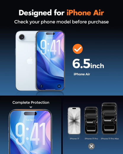UNBREAKcable 2-Pack Screen Protector for iPhone 16e/13/13 Pro/14, Double Shatterproof Tempered Glass [Easy Installation] [9H Hardness] [99.99% HD] [Case Friendly] for Apple 13 Pro/13/14/16e 6.1 inch