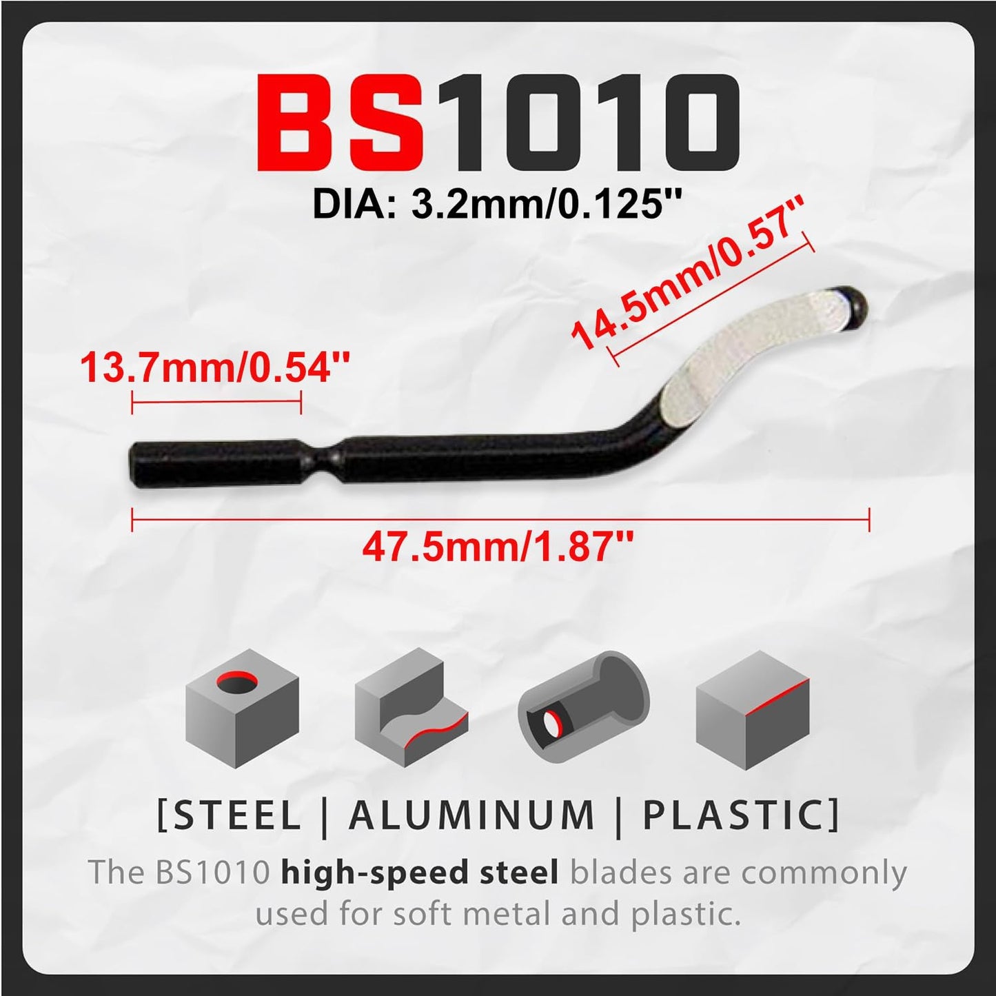 AFA Tooling - Deburring Tool with 10 Extra High Speed Steel Blades - Works on Metal, Resin, PVC, and 3D Printed Plastic Edges - Great for Copper and PVC Pipes, 3D Printing, Resin Art, and Metal Work