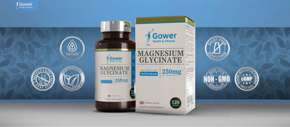 GH Magnesium Glycinate - 250mg Magnesium Bisglycinate per Serving - 120 Glycinate Supplements | Mag Glycinate High Strength Capsules | Non-GMO & Allergen Free | Made in The UK