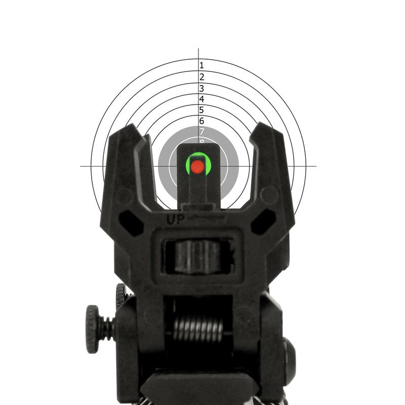 Aecktech Fiber Optic Sights,with Green and Red Full Fiber Optics Dots Polymer Fiber Optics Sights Front and Rear Backup Sights (Big Front Red Rear Green Black)
