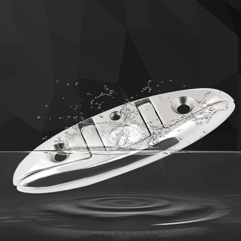 Marine Grade Boat Cleat - 6-Inch 316 Stainless Steel Folding Cleat | Ideal for Kayaks & Docks