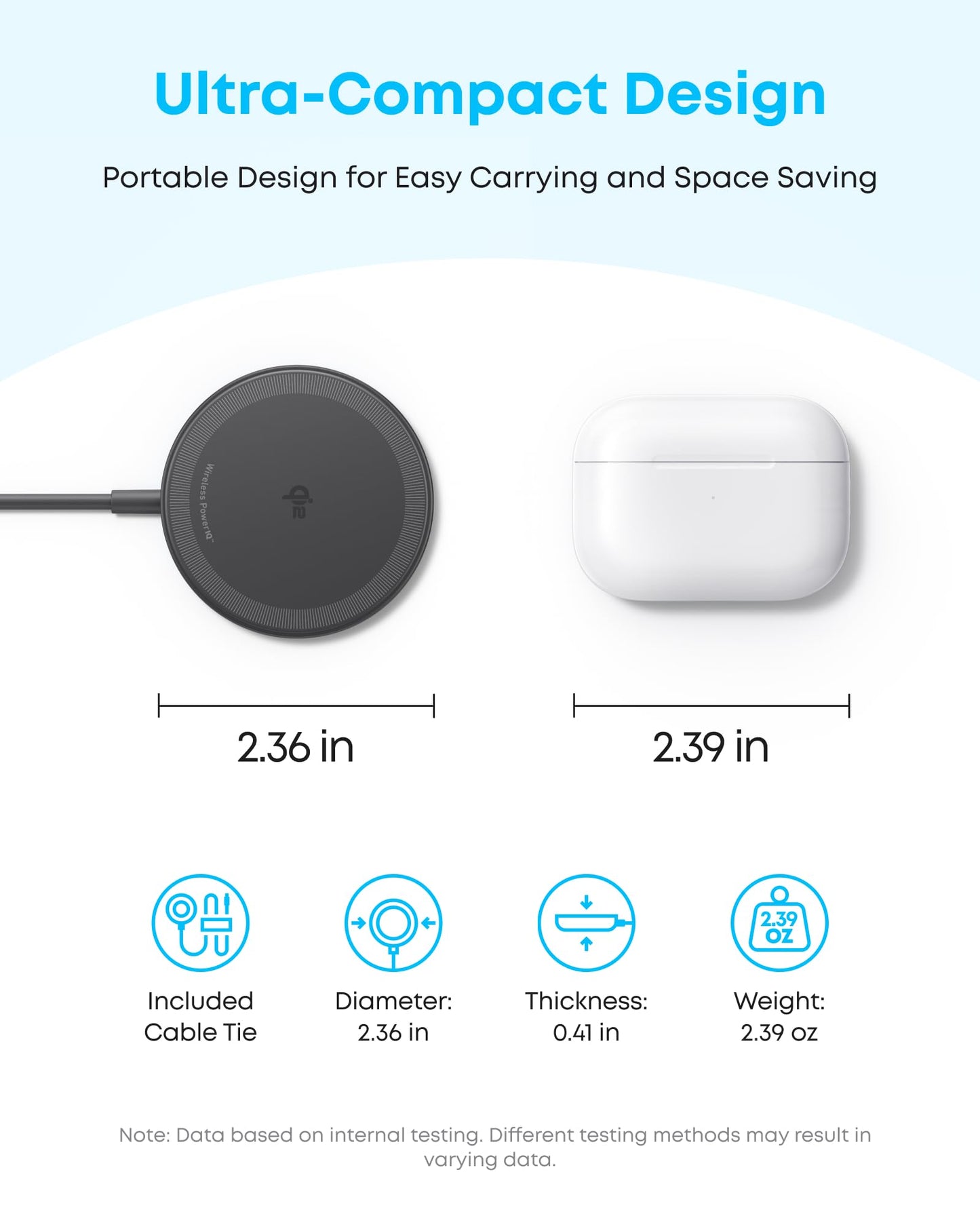 Anker Zolo Magnetic Wireless Charger, Qi2 Certified 15W MagSafe-Compatible Wireless Charging Pad, For iPhone 17/16/15/14 Series, AirPods, and More (Not for Pixel, Adapter Not Included)