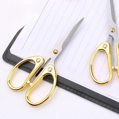 Aemoe 5" All Stainless Steel Office Scissors,Ultra Sharp Blade Shears,Sturdy Sharp Scissor for Office Home School Sewing Fabric Craft Paper Multipurpose Scissors Gold