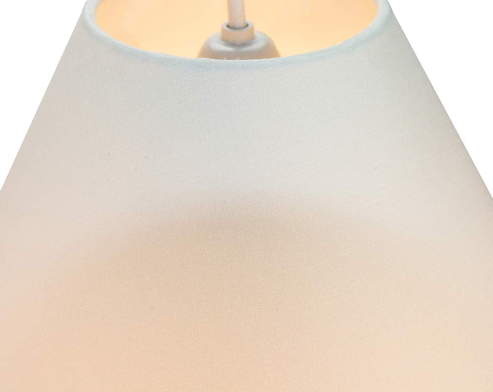 Traditional 12" Cream Cotton Coolie Lampshade Suitable for Table Lamp or Pendant by Happy Homewares