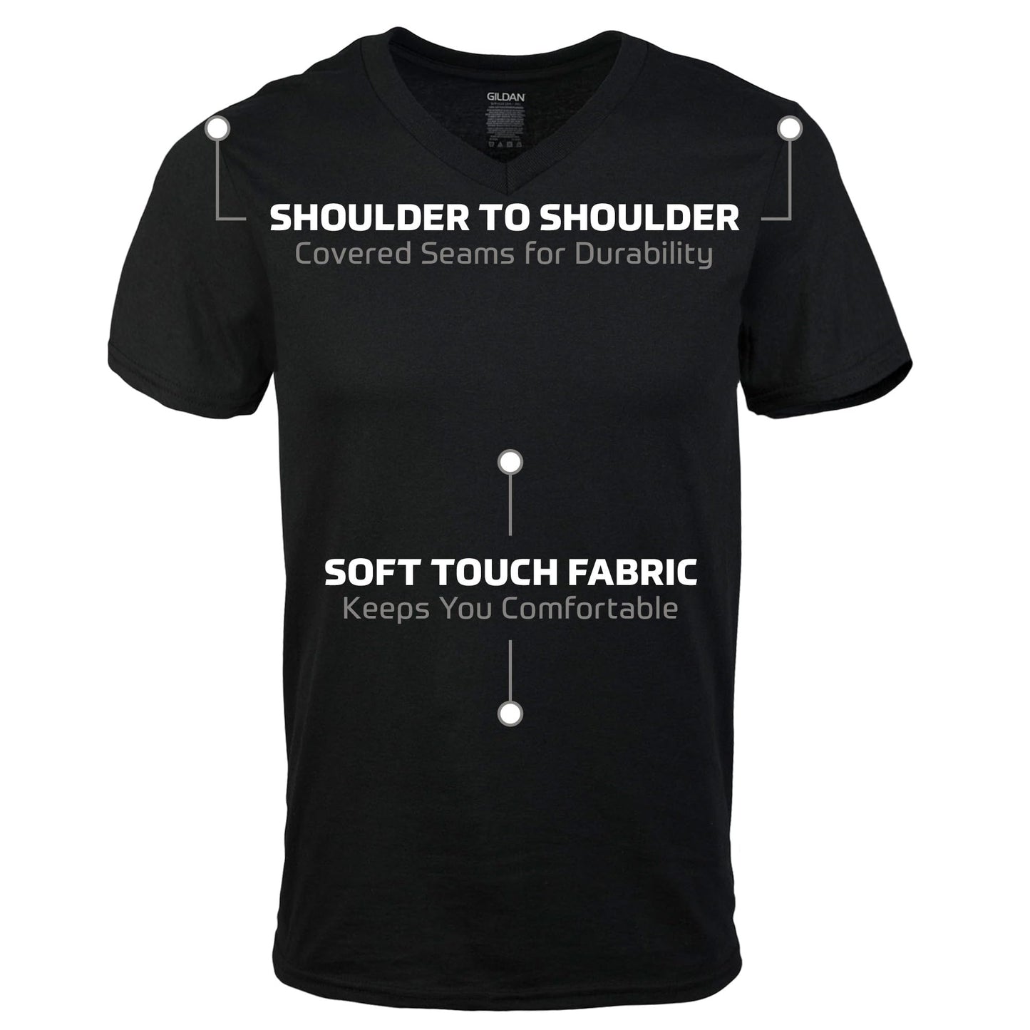 Gildan Men's V-Neck T-Shirts Multipack