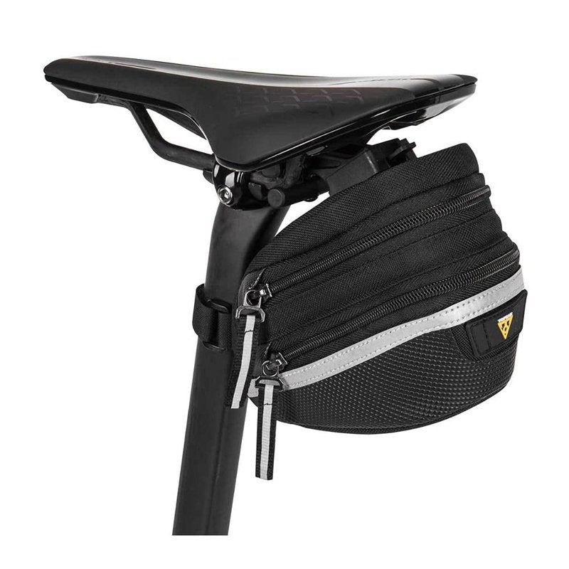 Topeak Survival Tool Wedge Pack II – 13-Function Integrated Tool Kit, Expandable 1000D Nylon Saddle Bag with QuickClick Mount