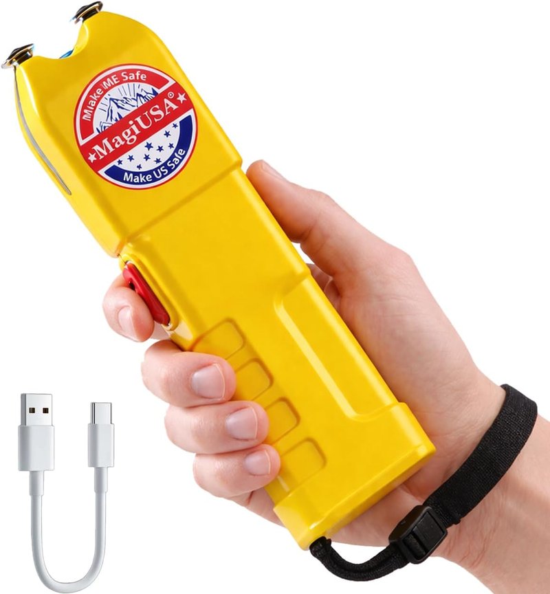Heavy Tazer Stun Gun for Women - 989 MagiUSA Compact Electric Shock Flashlight with Safety Switch | Non-Lethal Emergency Protection