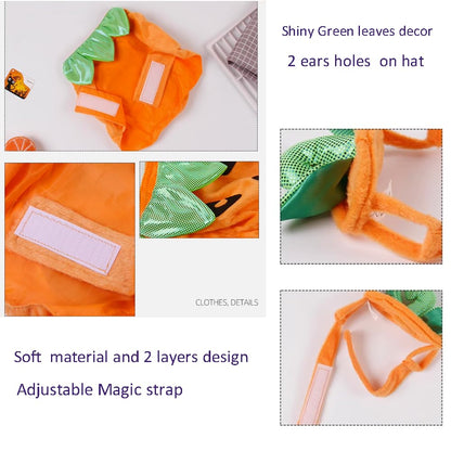 ANIAC Pet Pumpkin Costume Cat Halloween Hat Cloak Sets Puppy Poncho Dog Halloween Cosplay for Kitty Small Medium Sized Dog