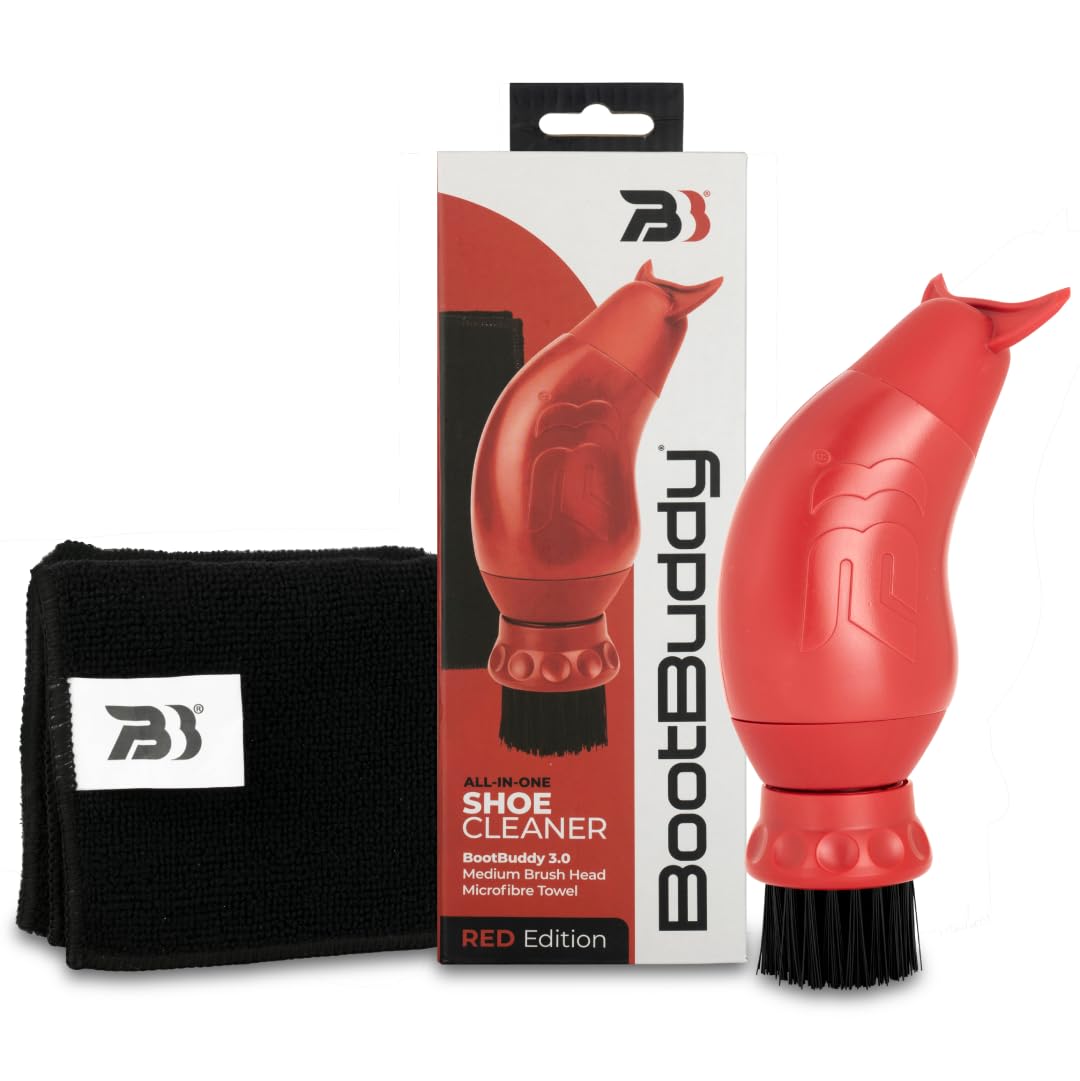 BootBuddy Shoe & Boot Cleaner Brush – Footwear Cleaning Kit for Hiking Boots, Golf Shoes, Football Boots, Running Shoes & Wellies – Cleans Mud, Dirt & Stains in Minutes – As Seen on Dragons’ Den