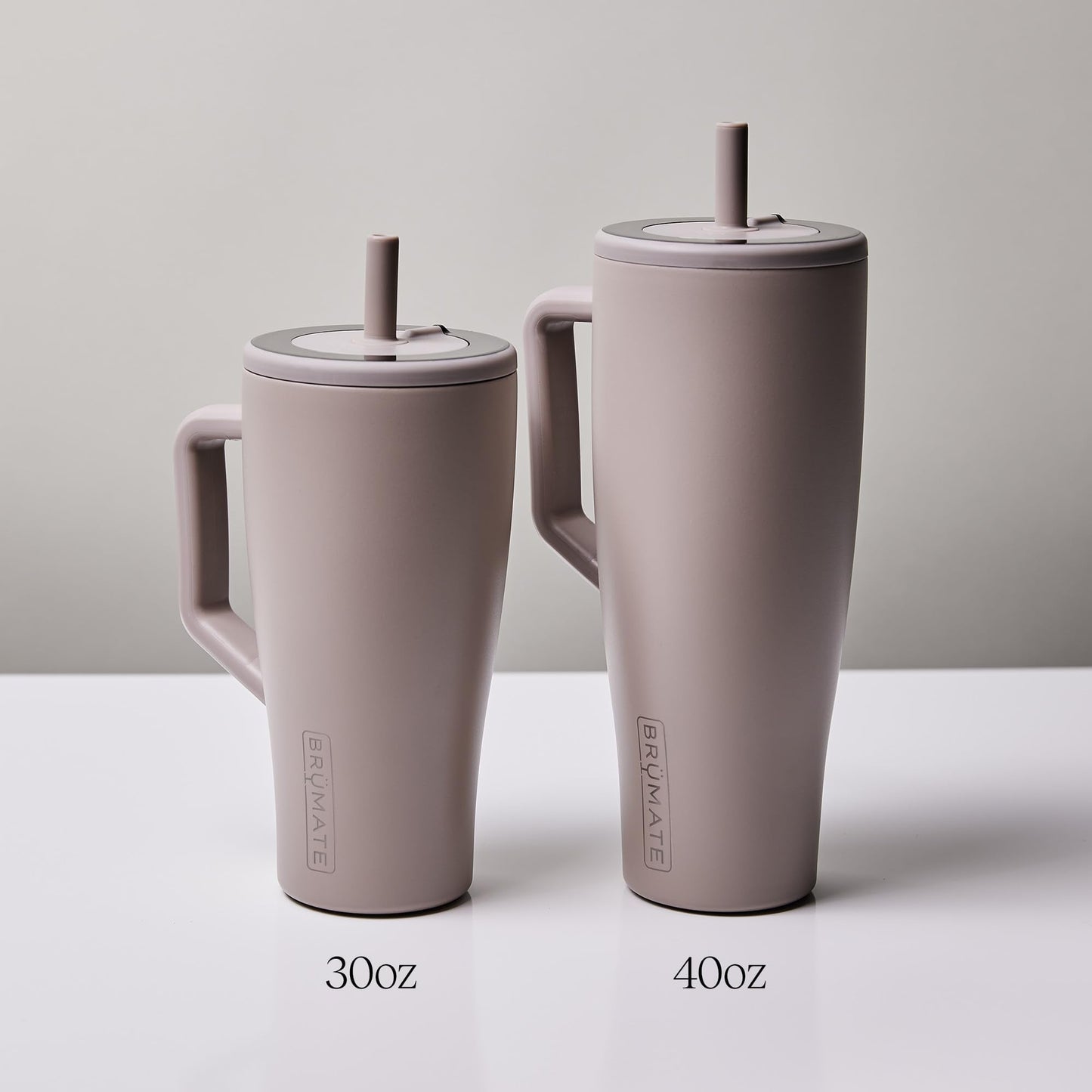 BrüMate Era 30 oz Tumbler with Handle and Straw | 100% Leakproof Insulated Water Bottle Tumbler with Lid and Flexible SoftSip Straw | Made of Stainless Steel | Cup Holder Friendly | 30oz (Lilac Dusk)