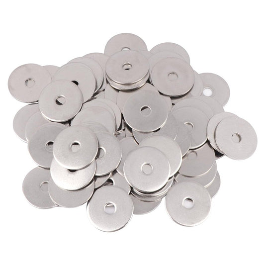 AOKOLL #10 x 1 Fender Washers 304 Stainless Steel Flat Washers Universal Metal Washers (#10 x 1 50PCS)
