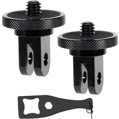 Aluminum Camera Tripod Adapter 1/4"-20 Conversion Adapter Mounts Compatible with Gopro Action Cameras Insta360 and Other Standard 1/4 Accessories, Quarter Inch Mount Adapter (Type AA)