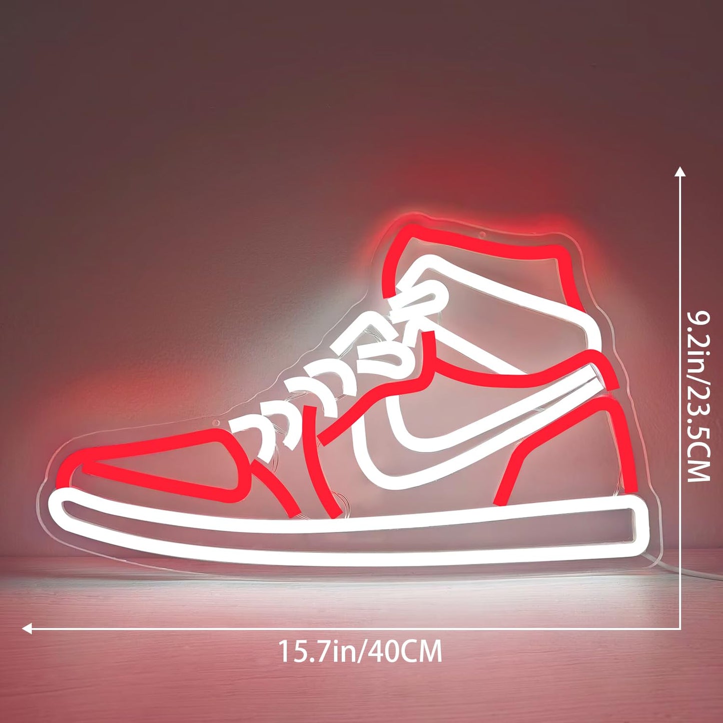 Sneaker Neon Signs for Wall Decor Dimmable Shoe LED Signs Neon Lights for Bedroom Man Cave Home Neon Wall Sign Shoe Light up Signs Decor