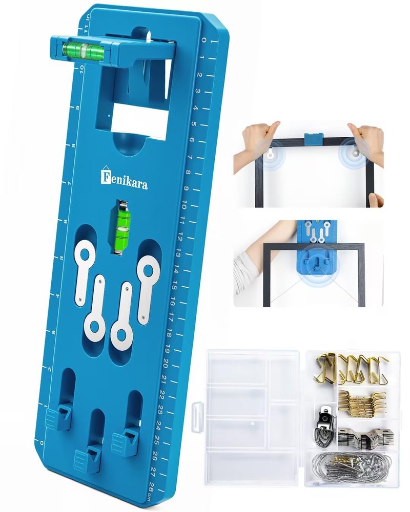 Picture Hanging Kit with Level, Upgraded Picture Hanging Tool, 86Pcs Picture Hangers with Heavy Duty Picture Hanging Hooks, Sawtooth, Wire, Nails, Wall Hangers for Frame, Painting, Art, Photo