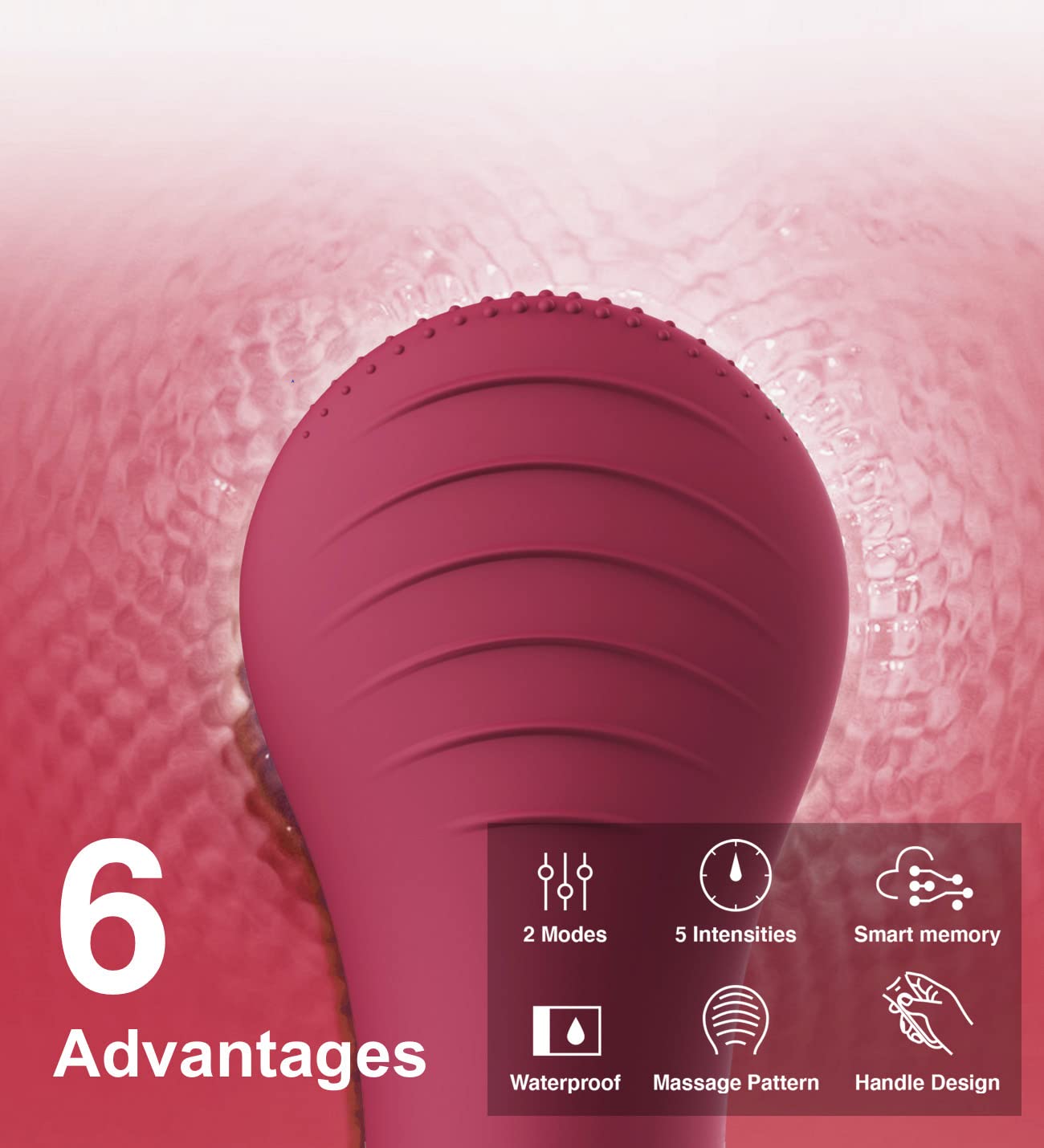 NågraCoola Electric Facial Cleansing Brush - Waterproof and Rechargeable, Exfoliates, Cleanses and Massages Skin - Light Blue