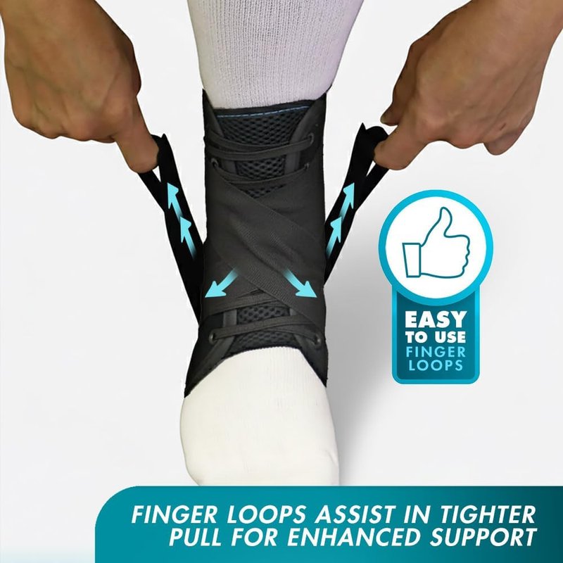 Med Spec Ankle Stabilizer - Lace-Up Brace for Sprains & Tendonitis | Orthopedic Support for All Ages