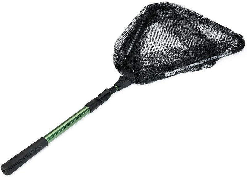 Fishing Landing Net with Telescoping Pole Handle - Extendable 40-63 Inches for Freshwater Use