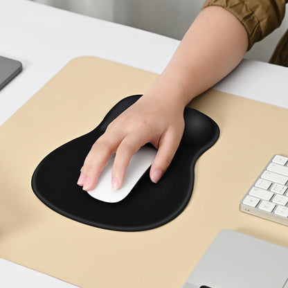EooCoo Ergonomic Mouse Pad with Gel Wrist Rest Support Middle Concave Design, Relieve Wrist Pain Mousepad, Non-Slip Base for Laptop, Computer, Office Desk Accessories, Carpal Tunnel Syndrome