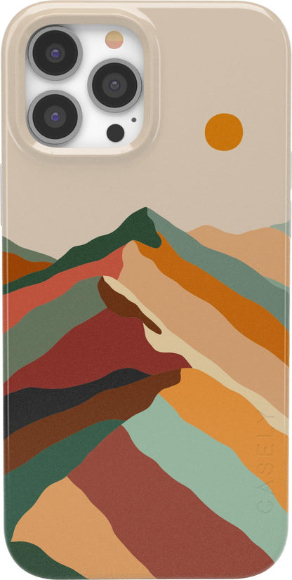 Casely iPhone 13 Pro Max Case | Here Comes The Sun | Colorblock Sunset | Classic Ultra Slim Case Design