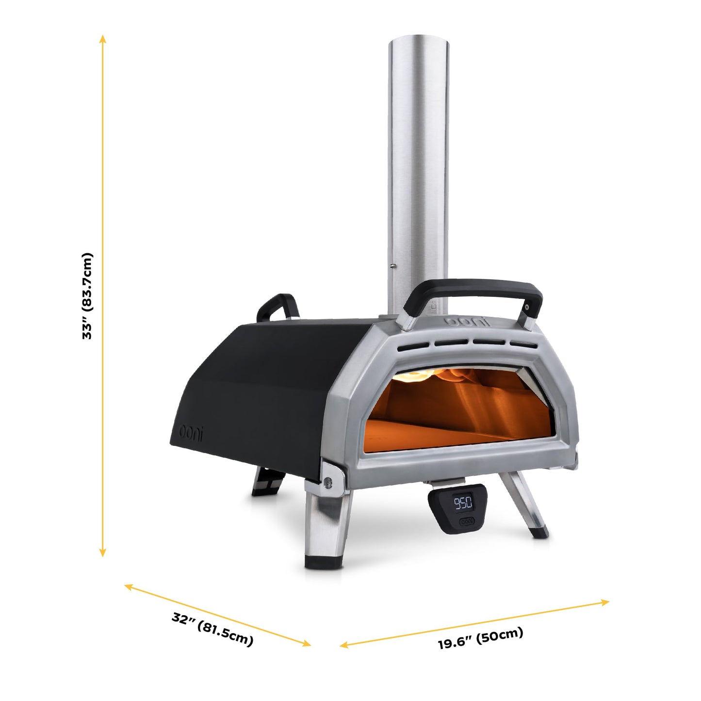 Ooni Karu 16 Multi-Fuel Pizza Oven - Outdoor Pizza Oven with Pizza Stone & Thermometer, Dual Fuel 16 Inch Pizza Maker, Outdoor Cooking Grill