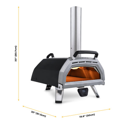 Ooni Karu 16 Multi-Fuel Pizza Oven - Outdoor Pizza Oven with Pizza Stone & Thermometer, Dual Fuel 16 Inch Pizza Maker, Outdoor Cooking Grill