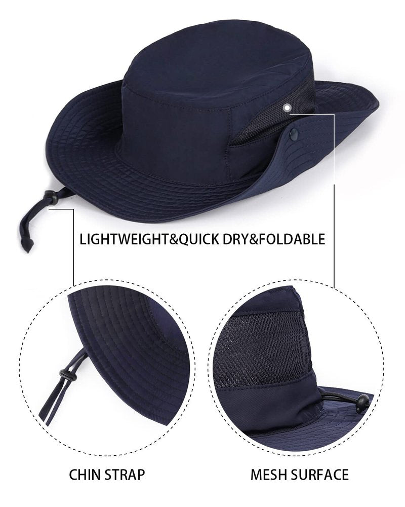 Zylioo Large UPF 50+ Sun Hat for Men & Women, Lightweight Adjustable Boonie Hat, Foldable Cooling Safari Fishing Hat