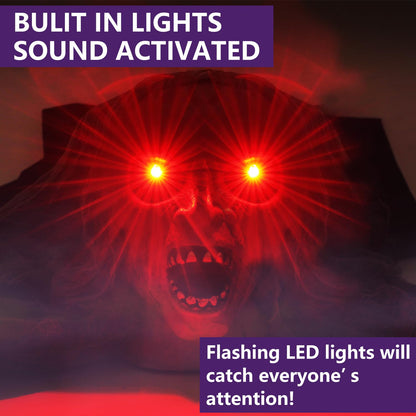 KiLiKuaLa Halloween Light-Up Animated Zombie Groundbreaker with Creepy Sound for Halloween Outdoor,Lawn,Yard,Garden,Patio Decorations