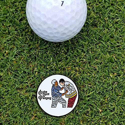 Balanced Co. Funny Golf Hat Clip with Enamel Magnetic Ball Marker (3-Pack)