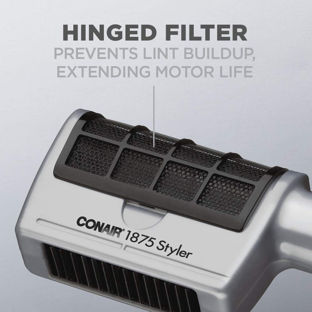 Conair 3-in-1 Styling Hair Dryer, 1875W Hair Dryer with Ionic Technology and 3 Attachments