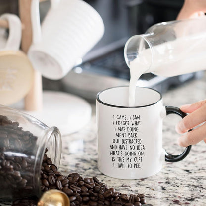 Gelid I Came I Saw I Forgot What I Was Doing Coffee Mug - Funny Senior Citizens Sarcastic Gifts Old People Elderly Mom Dad Grandma Grandpa - Presents Mothers Day Fathers Birthday - 11 oz Novelty Cup
