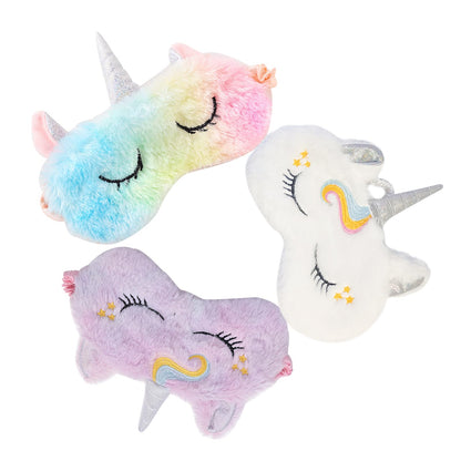 Cute Animal Sleeping Mask Soft Plush Blindfold Cute Rabbit Panda Koala Eye Cover Eyeshade for Kids Teens Girls Women (Flamingo)