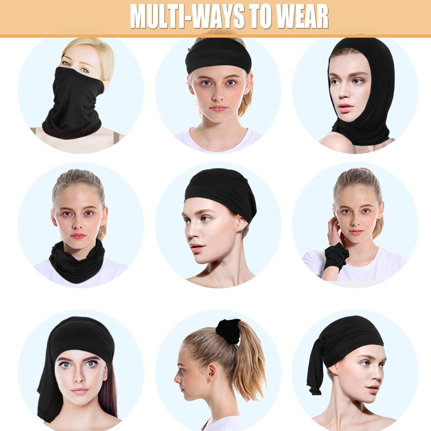 6 Pack Neck Gaiter Bandana Face Mask: Cooling Gator Mask for Outdoor Protection Breathable Face Cover Neck Scarf Protect from Dust Sun for Men Women Fishing Cycling Facemask Gaitor Balaclava, Pink