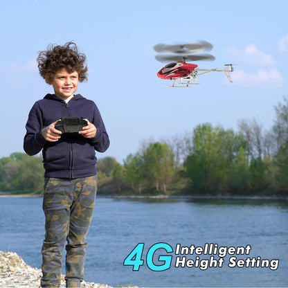 VATOS RC Helicopter for Boys, 2.4G Remote Control Helicopter with LED Light for Kids 12+ Years Old, Fixed Height, One-Key Take-Off, Indoor RC Planes Ideal Festival Gifts for Boys Adults