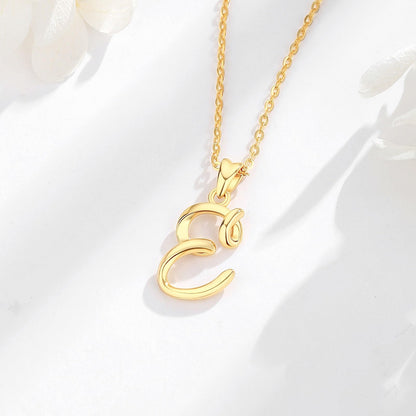 EUDORA 18K Gold Plated Sterling Silver E Initial Necklaces for Women, Gold Dainty Classic 26 Letter E Pendant Monogram Necklace Jewelry Birthday Mothers Day Gifts for Women Mom,18inch Chain