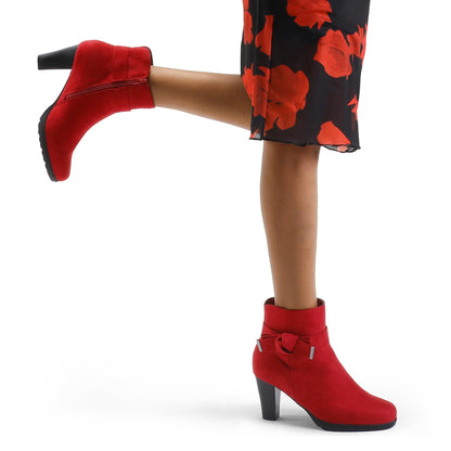 mysoft Women's Booties with Heel, Chunky Stacked Heel Zipper Ankle Boots for Ladies