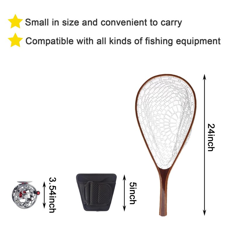 Aventik Fly Fishing Net Holder for Backpack & Kayak Fishing | Durable Fishing Net Holster | Adjustable for Steelhead & Trout Fishing