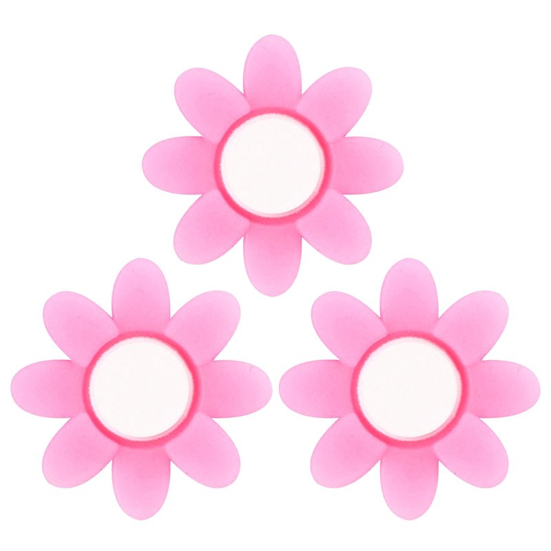 YELARXI Tennis Racket Vibration Dampener Soft Silicone Racket Shock Absorber, Fit for Tennis Racquet String - Flower Shaped (Light Pink, 3Pcs)