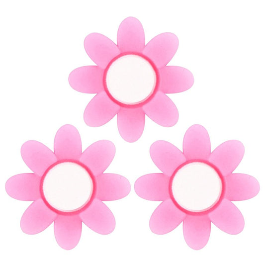 YELARXI Tennis Racket Vibration Dampener Soft Silicone Racket Shock Absorber, Fit for Tennis Racquet String - Flower Shaped (Light Pink, 3Pcs)