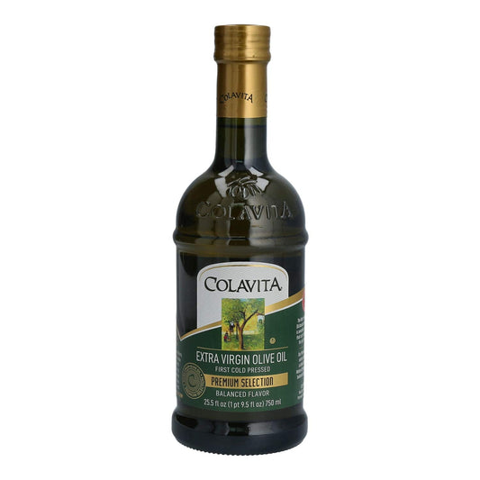 Colavita Premium Selection Extra Virgin Olive Oil Glass Bottle 25.5 Fl Oz